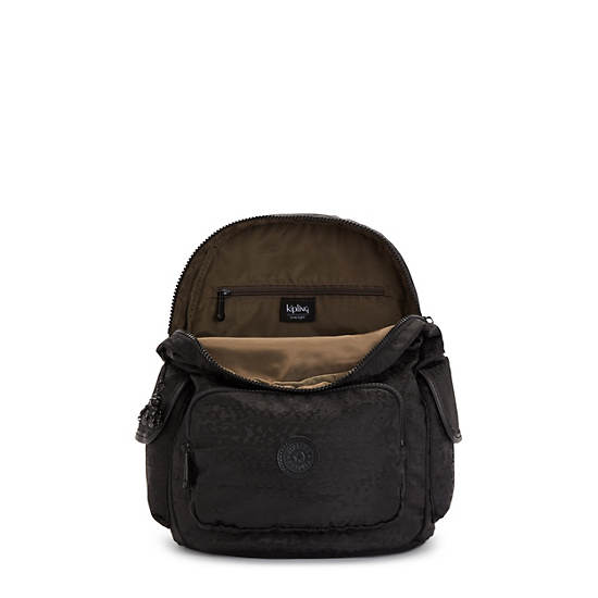 Kipling City Pack Small Classic Backpacks Urban Black Jacquard | CA 1502RV